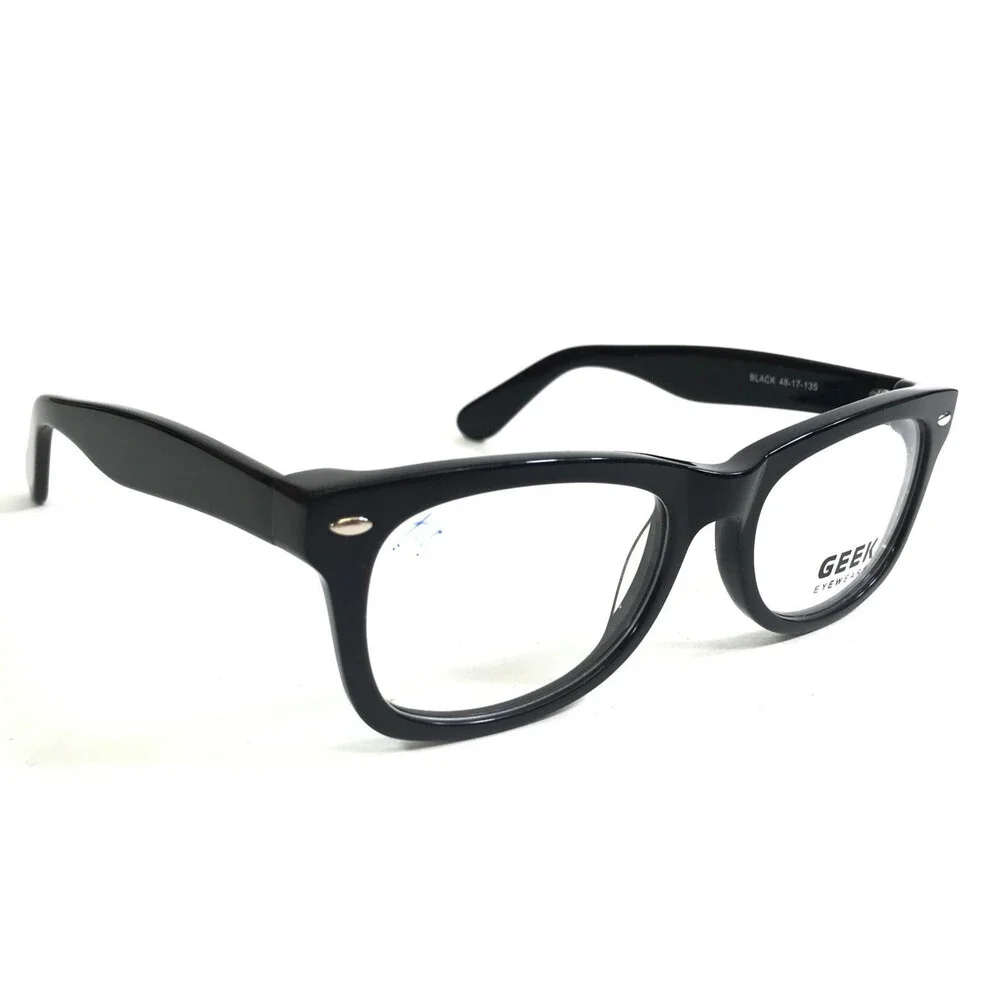 Geek Eyewear Eyeglasses Frames RED 09 JR. BLACK Square Full Rim 48-17-135
